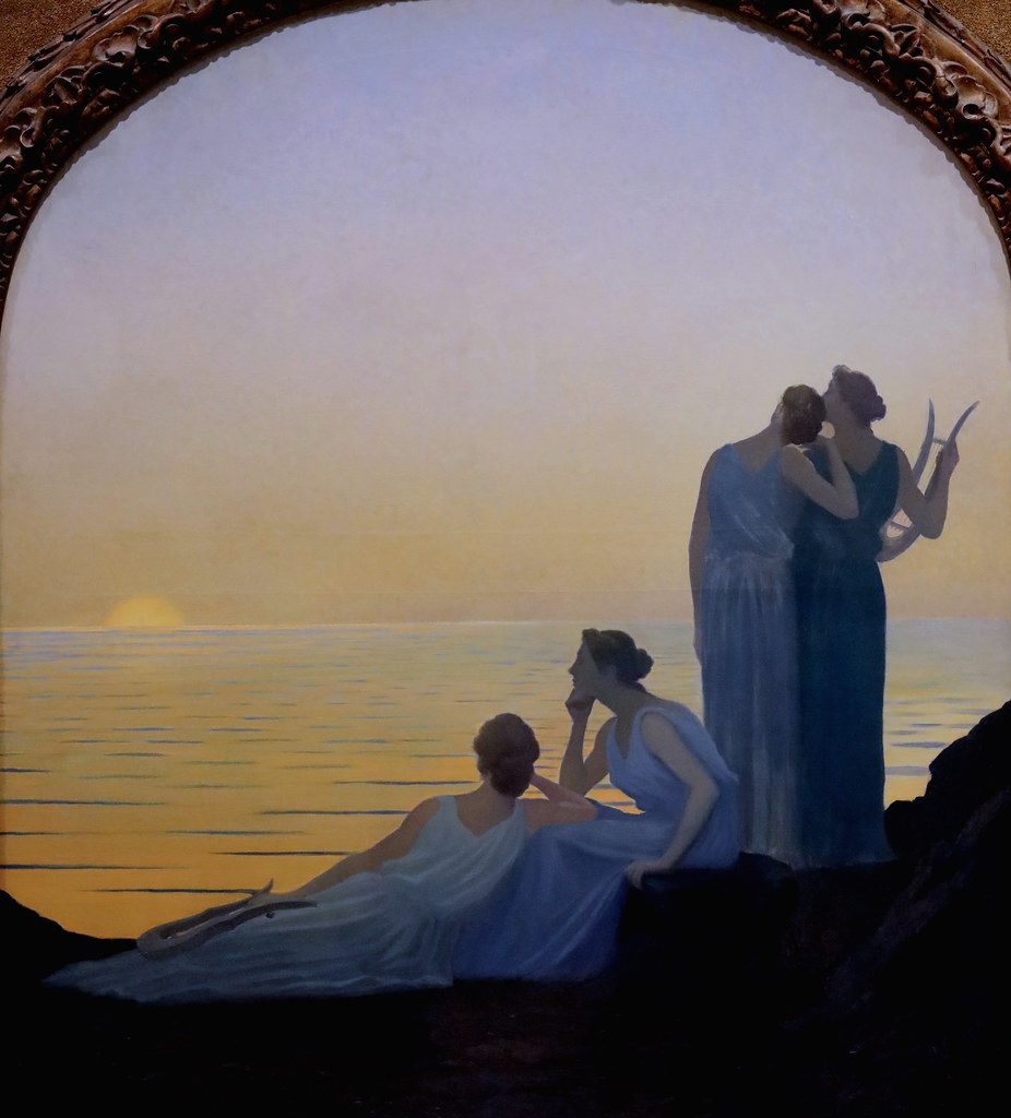 Ancient Evening by Alphonse Osbert, 1908